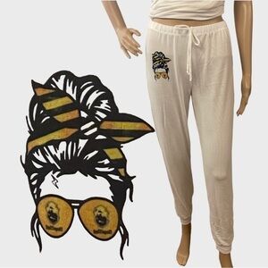 Hufflepuff White Lounge Joggers